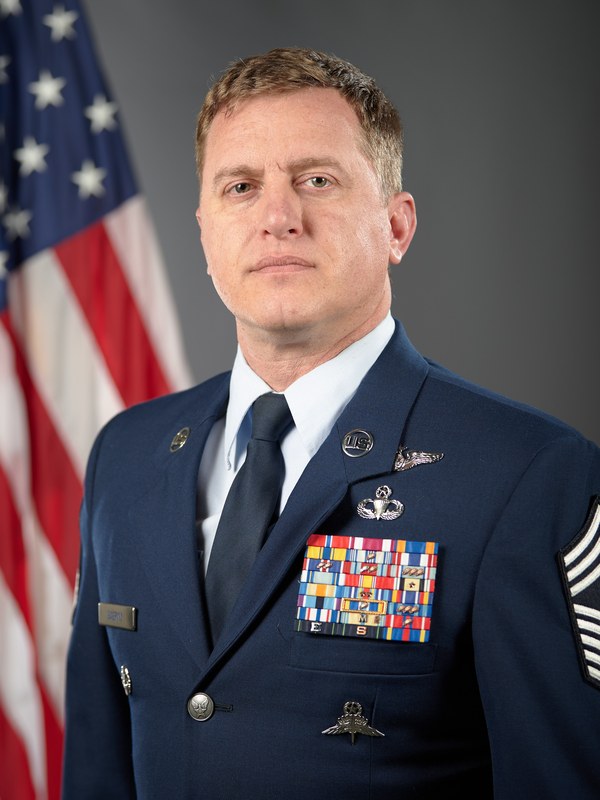 Official portrait of Chief Master Sergeant Blair A. Baerny