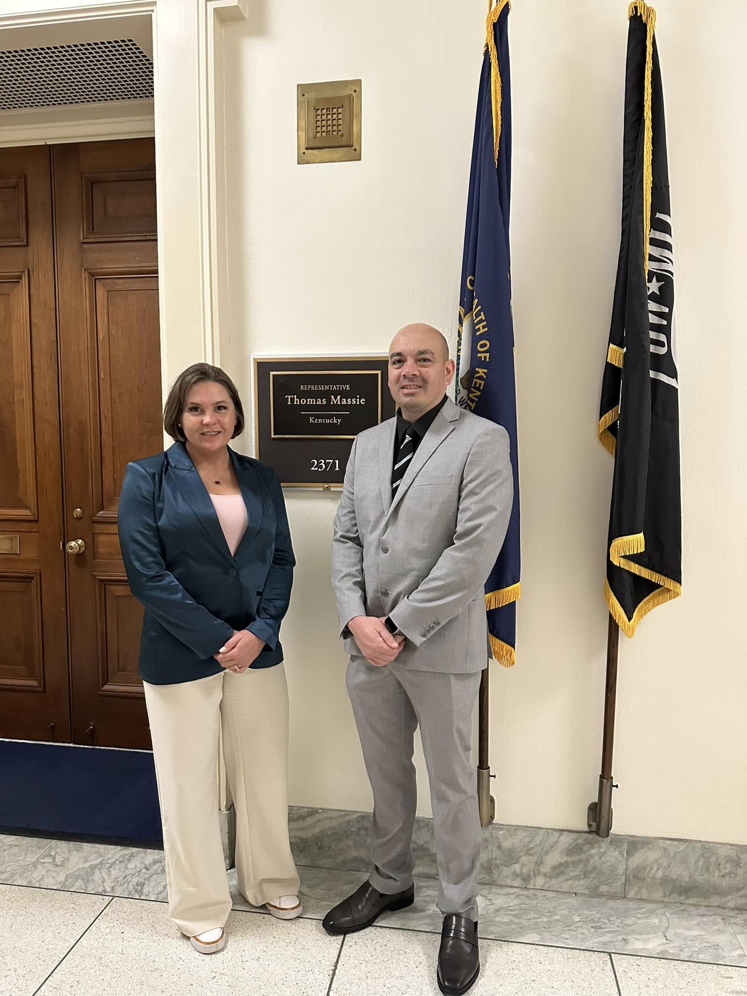 EANGKY members outside the office of Representative Thomas Massie