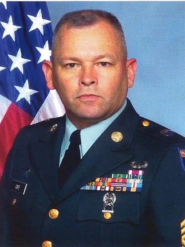 Official portrait of Command Sergeant Major (Retired) John D. Gipe